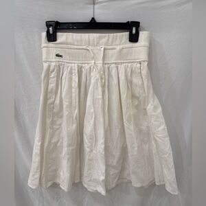 Lacoste white cream drawstring lined skirt - euro size 36